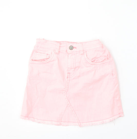 Pep&CO Girls Pink  Cotton A-Line Skirt Size 9-10 Years  Regular