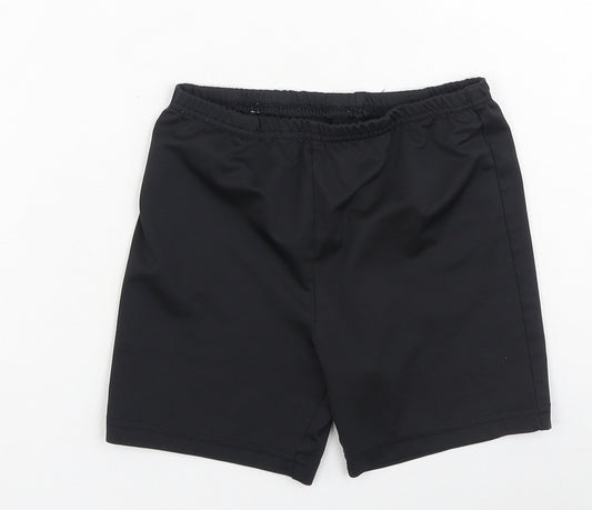 Preworn Boys Black  Polyester Sweat Shorts Size 8-9 Years  Regular