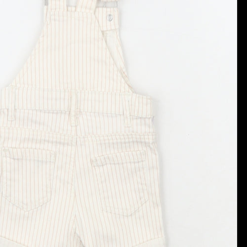 Atmosphere Girls Beige Striped  Dungaree One-Piece Size 6-9 Months