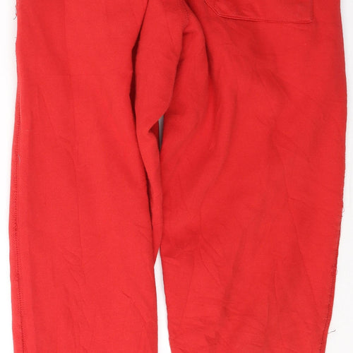 Addison Lee Mens Red  Cotton Sweatpants Trousers Size S L26 in Regular Tie