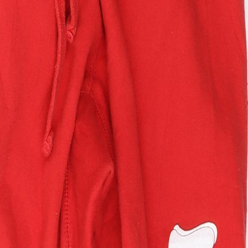 Addison Lee Mens Red  Cotton Sweatpants Trousers Size S L26 in Regular Tie