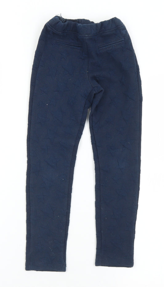 TOM TAILOR Girls Blue Geometric Cotton Pedal Pusher Trousers Size 6-7 Years  Regular  - Stars