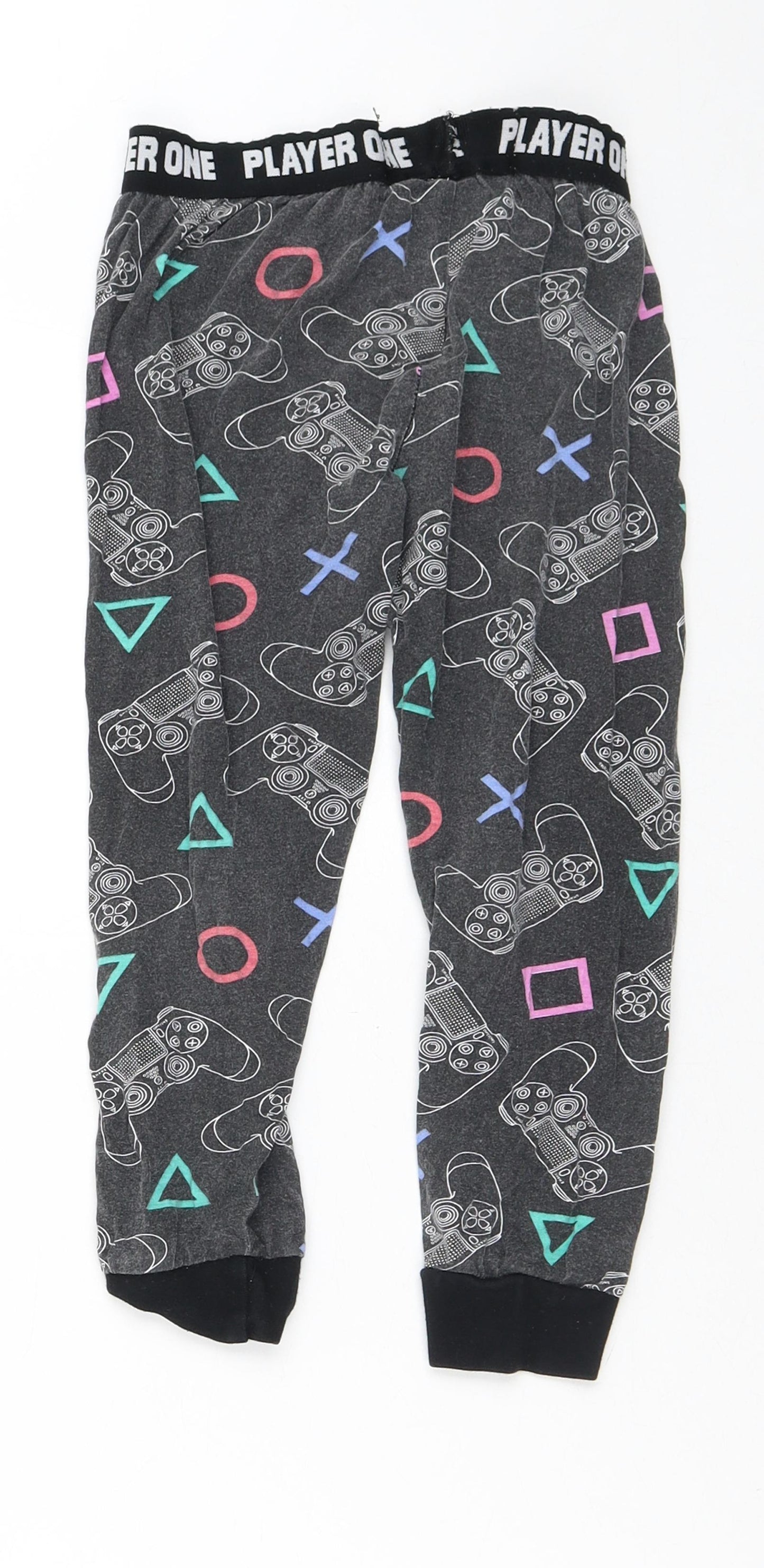 PlayStation Boys Grey Geometric Polyester Cargo Trousers Size 5-6 Years  Slim  - Gaming