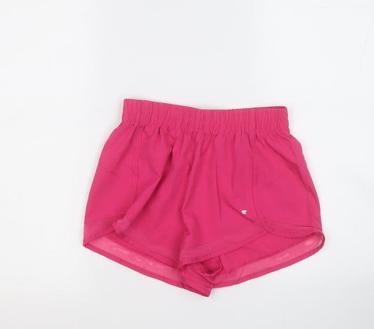 Workout Womens Pink  Polyester Sweat Shorts Size 6  Regular