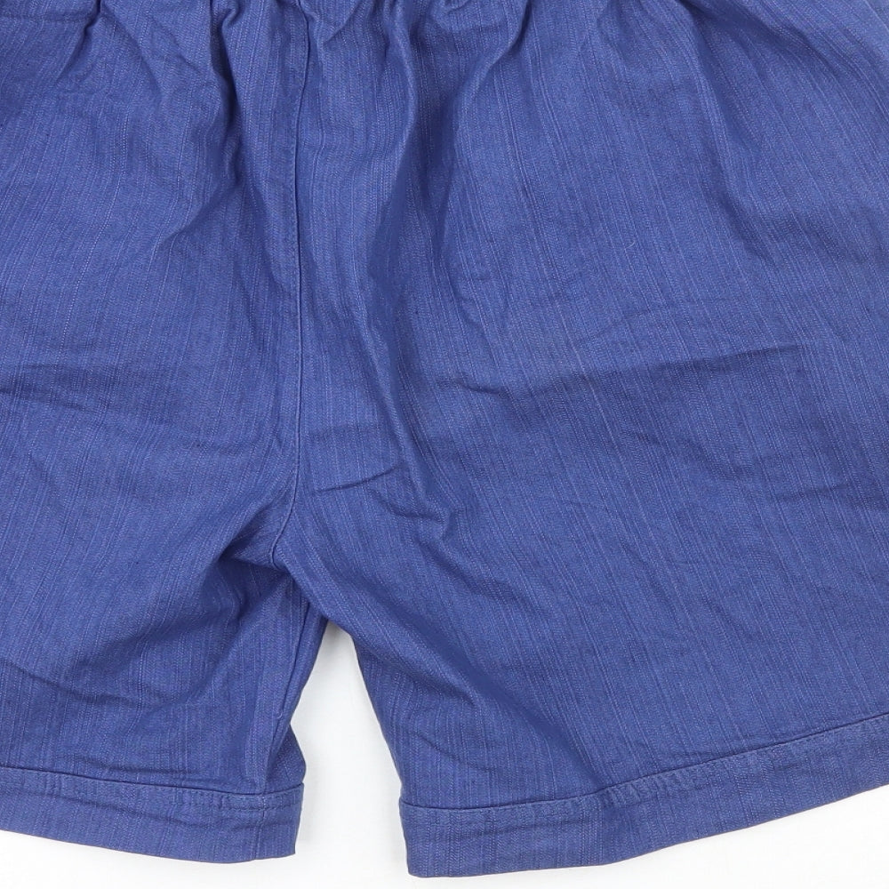 Mundo Womens Blue  Cotton Cut-Off Shorts Size L L7 in Regular