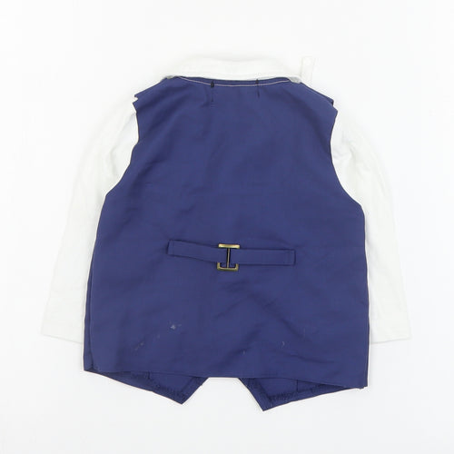 Baby Magic Dress Baby Blue  Polyacrylate Fibre Tuxedo Suit Top Size 9-12 Months