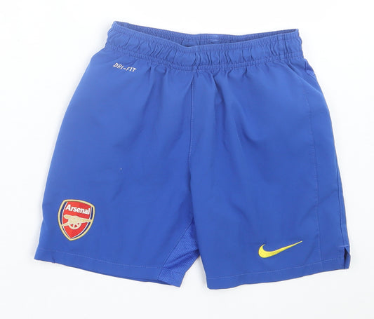 Nike Boys Blue  Polyester Sweat Shorts Size 8-9 Years  Regular Tie - Arsenal