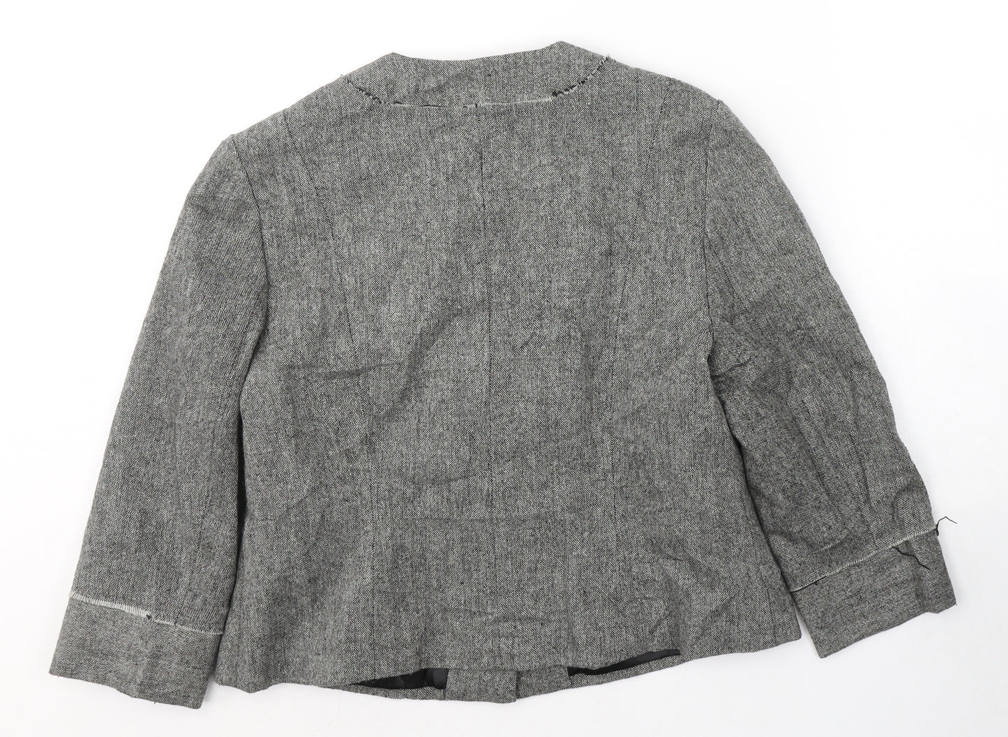 August Silk Womens Black   Jacket Blazer Size 14  Button
