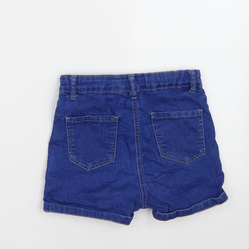 Candy Couture Girls Blue  Cotton Chino Shorts Size 11 Years  Regular Zip