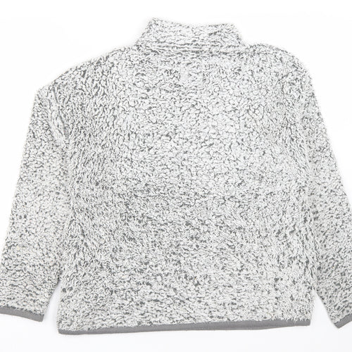 Primark Womens Grey Solid Polyester Top Pyjama Top Size S  Zip - Lounge Top