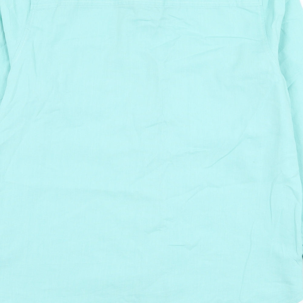 Gap Mens Blue  Cotton  Dress Shirt Size L Collared Button