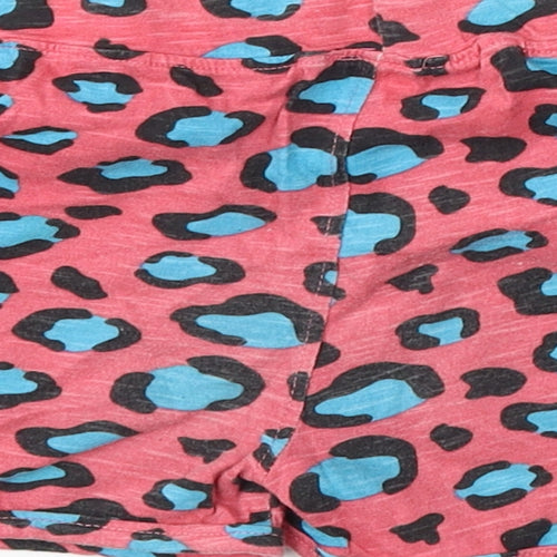 Evie Girls Pink Geometric Cotton Sweat Shorts Size 5-6 Years  Regular