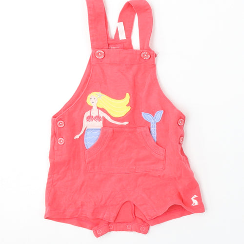 Joules Girls Pink  Cotton Dungaree One-Piece Size 3-6 Months