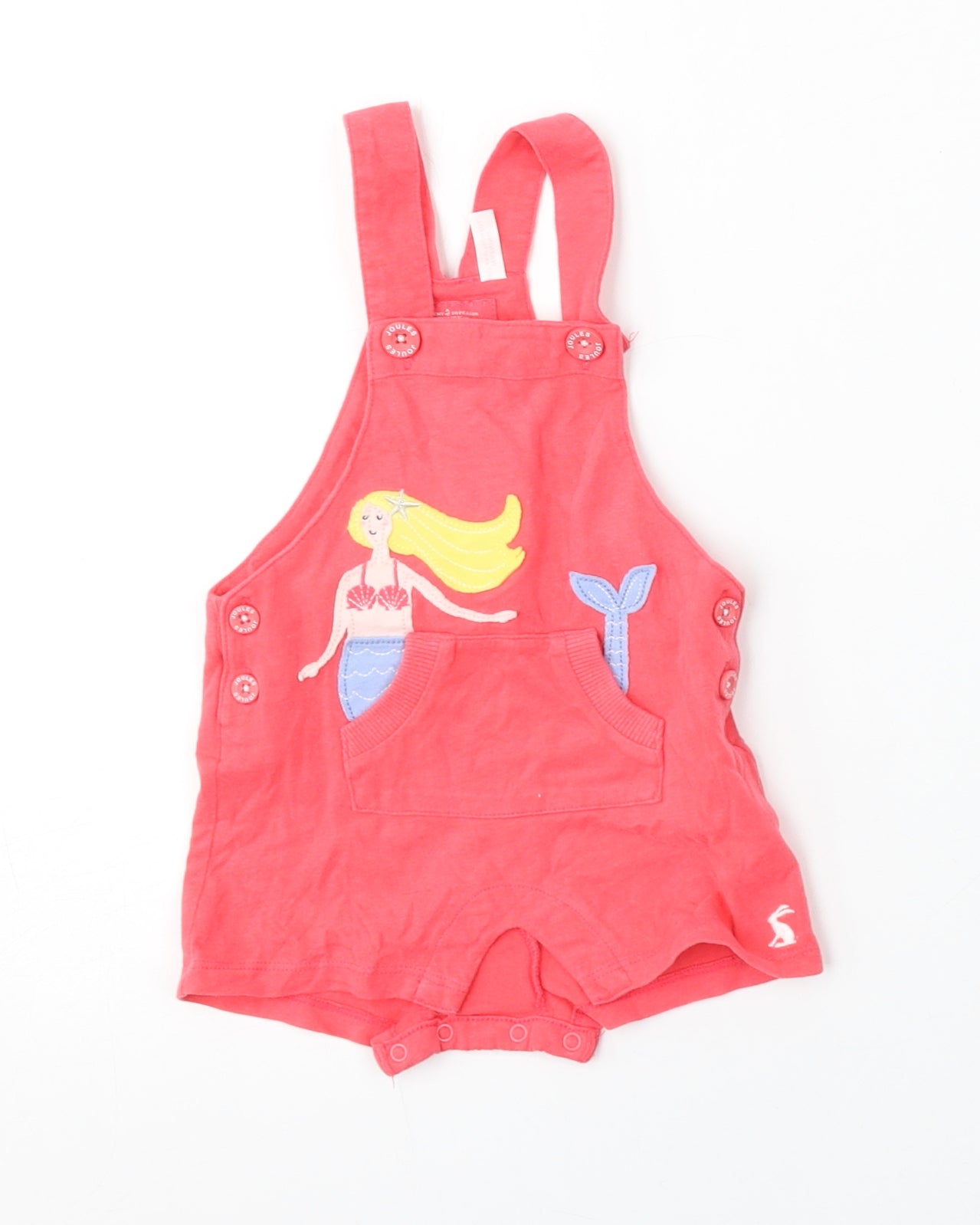Joules Girls Pink  Cotton Dungaree One-Piece Size 3-6 Months