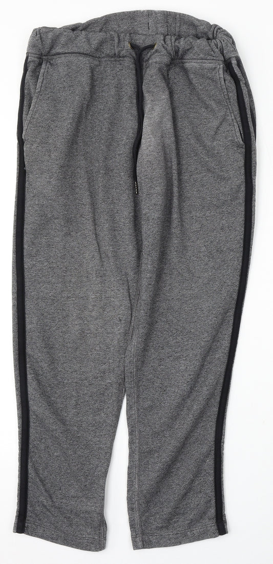 Marks and Spencer Mens Grey  Cotton Jogger Trousers Size 30 L29 in Regular