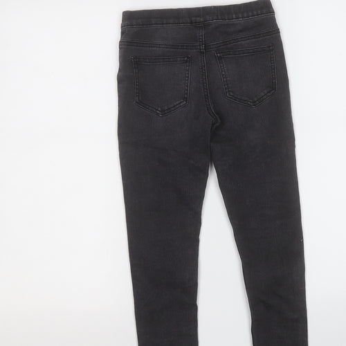 Denim & Co. Girls Grey  Cotton Jegging Jeans Size 6-7 Years  Regular