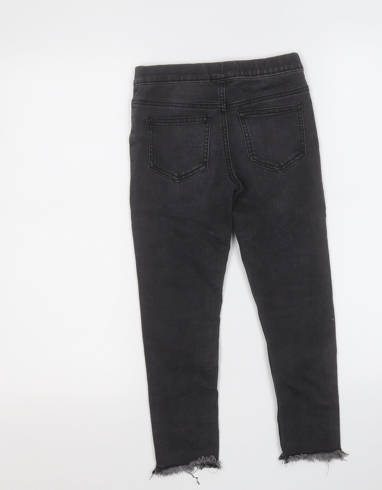 Denim & Co. Girls Grey  Cotton Jegging Jeans Size 6-7 Years  Regular