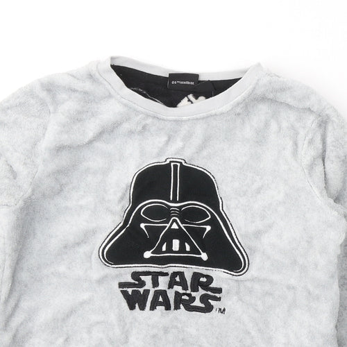 Star Wars Boys Grey Solid Polyester  Pyjama Top Size 10-11 Years  Pullover - Darth Vader Star Wars