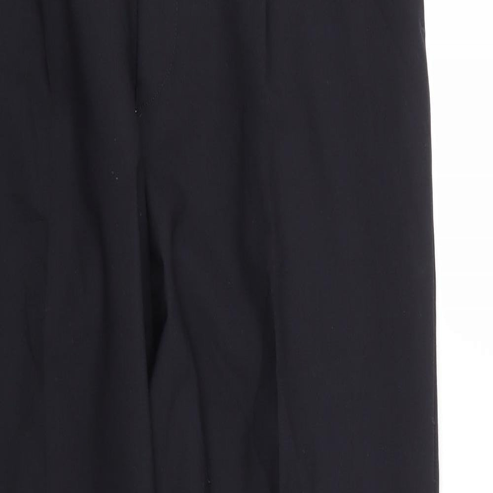 BHS Mens Blue  Polyester Trousers  Size 34 in L33 in Regular Zip