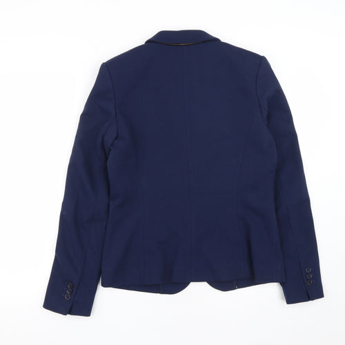 Artigiano Womens Blue  Cotton Jacket Suit Jacket Size 12