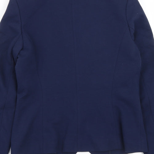 Artigiano Womens Blue  Cotton Jacket Suit Jacket Size 12