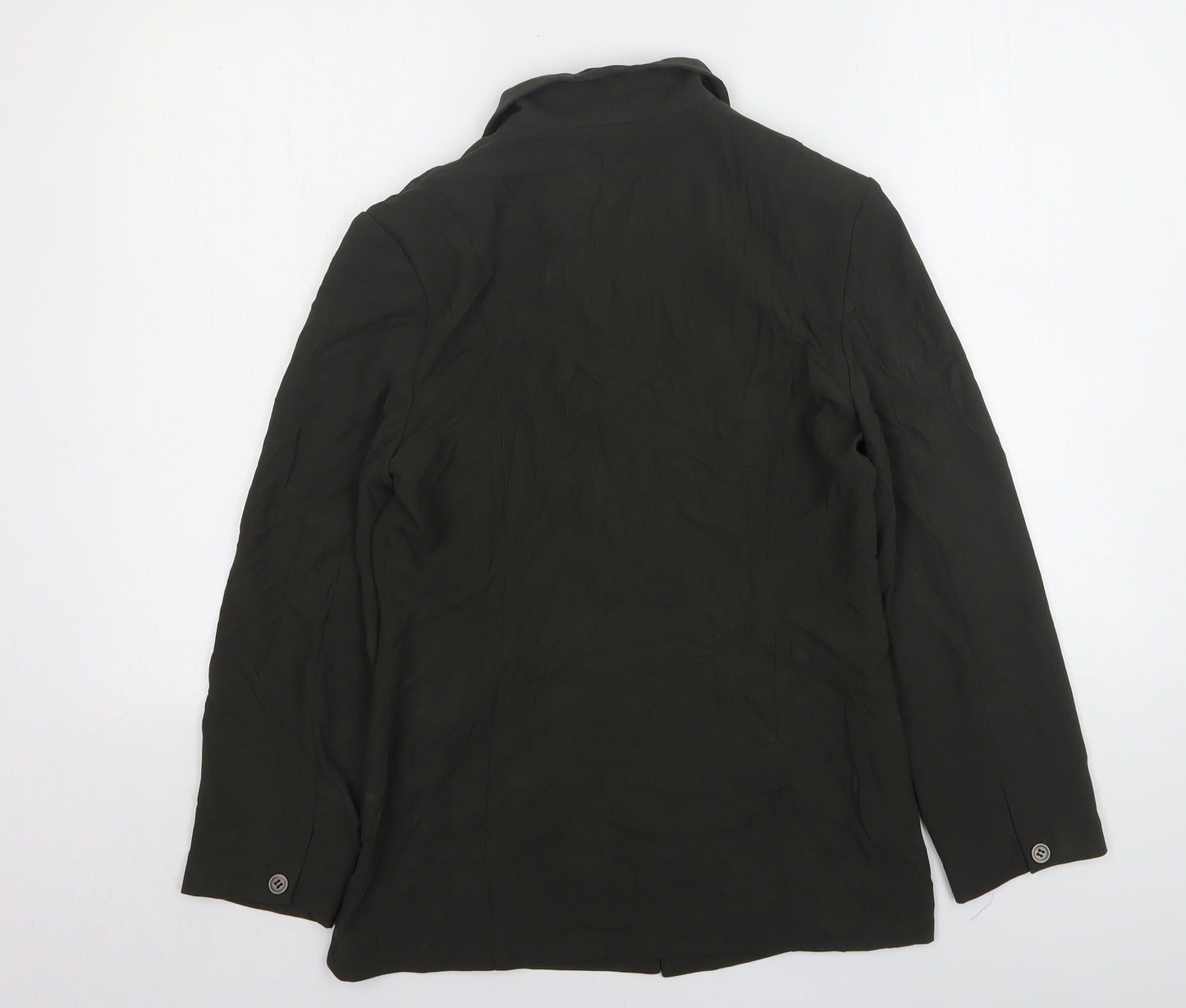 Anne Brooks Womens Green  Polyester Jacket Blazer Size 10