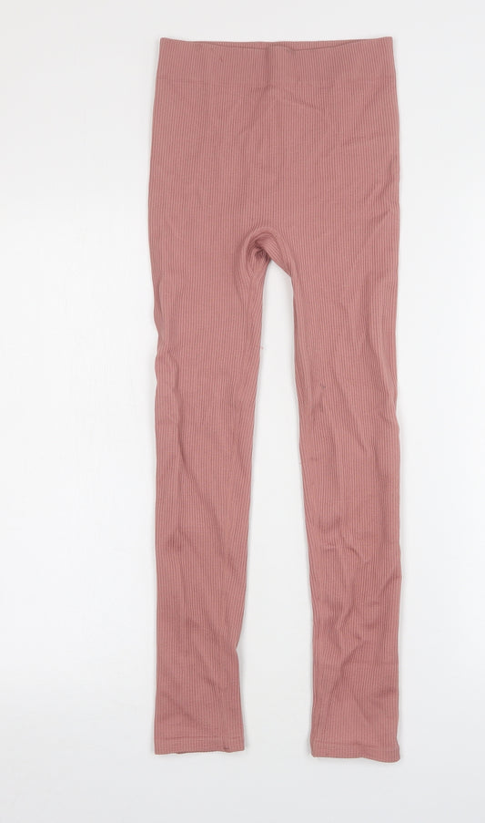 Dunnes Stores Womens Pink  Nylon Capri Leggings Size XS L24 in