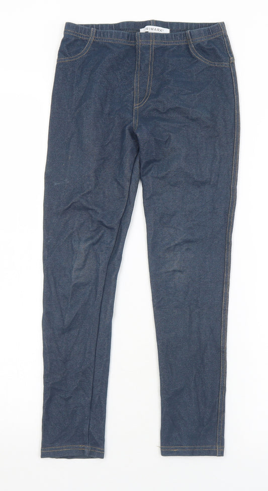 Primark Girls Blue  Polyester Jegging Jeans Size 9-10 Years  Regular