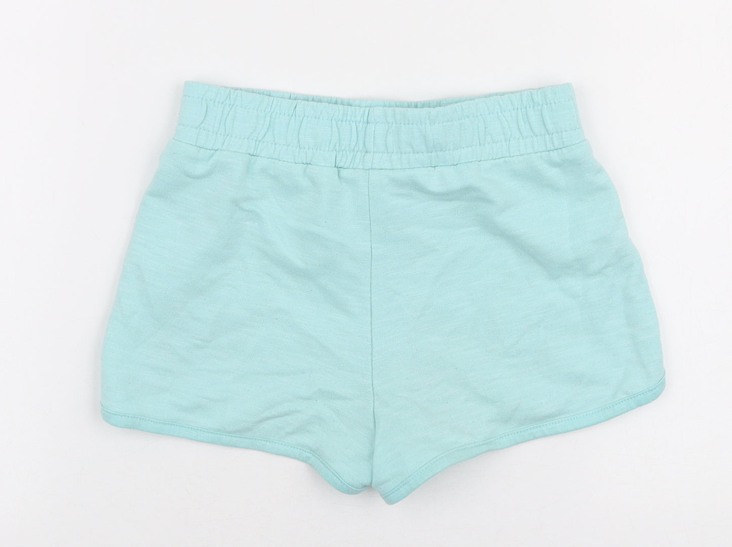 Dunnes Stores Girls Blue  Cotton Sweat Shorts Size 6-7 Years  Regular Drawstring