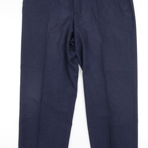 Dunnes Stores Mens Blue  Polyester Trousers  Size 36 in L29 in Regular Zip