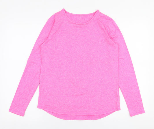 Dunnes Stores Womens Pink  Polyester Jersey T-Shirt Size M Round Neck Pullover