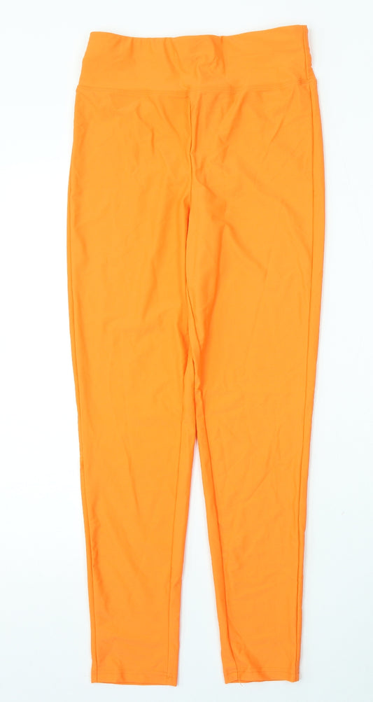 ASOS Womens Orange  Polyester Jogger Trousers Size 10 L28 in Regular