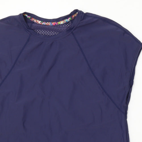 Dunnes Stores Womens Blue  Polyester Basic T-Shirt Size M Round Neck