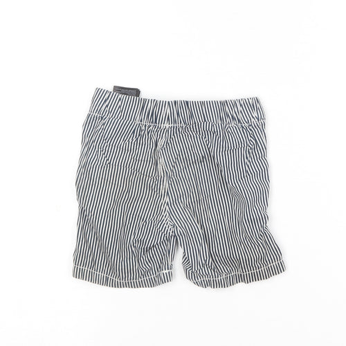 H&M Boys Blue Striped Cotton Cargo Shorts Size 2 Years  Regular