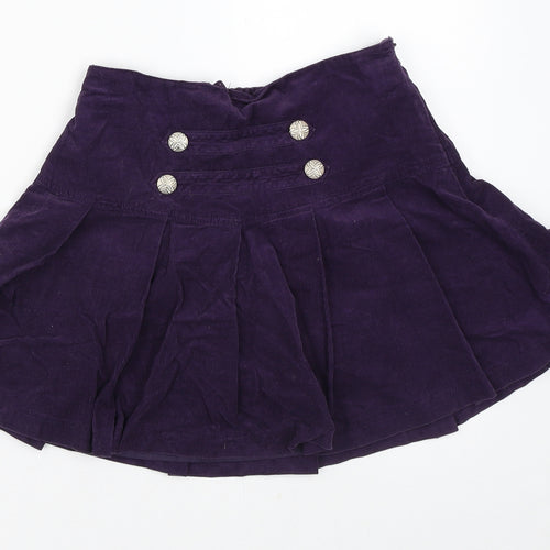 Dunnes Stores Girls Purple  100% Cotton A-Line Skirt Size 9 Years  Regular