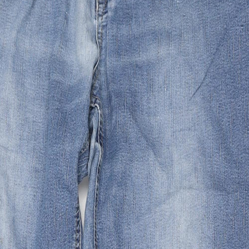 Kurt Muller Mens Blue  Cotton Straight Jeans Size M L28 in Regular