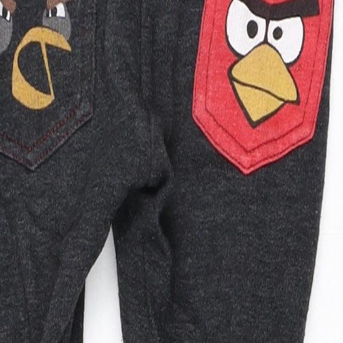 Angry Birds Boys Grey  Cotton Sweatpants Trousers Size 2-3 Years  Regular