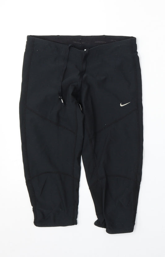 Nike Womens Black  Polyester Athletic Shorts Size XS L16 in Regular