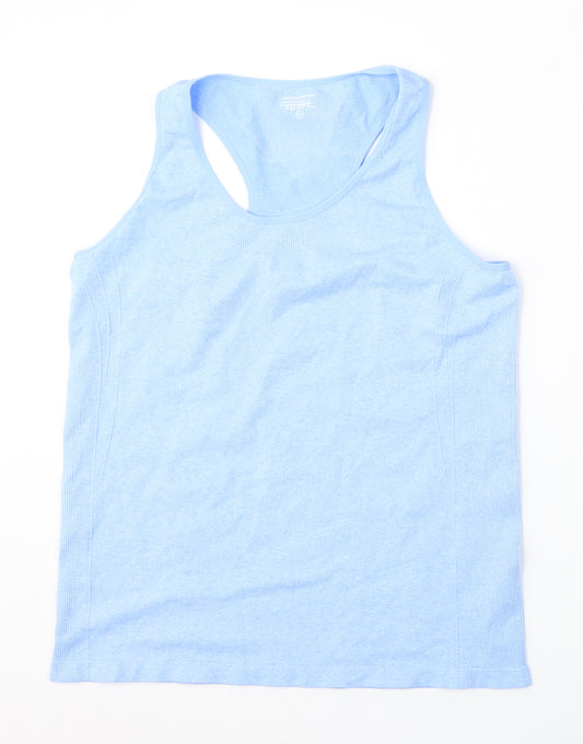 Dunnes Stores Womens Blue  Polyester Basic Tank Size XL Round Neck