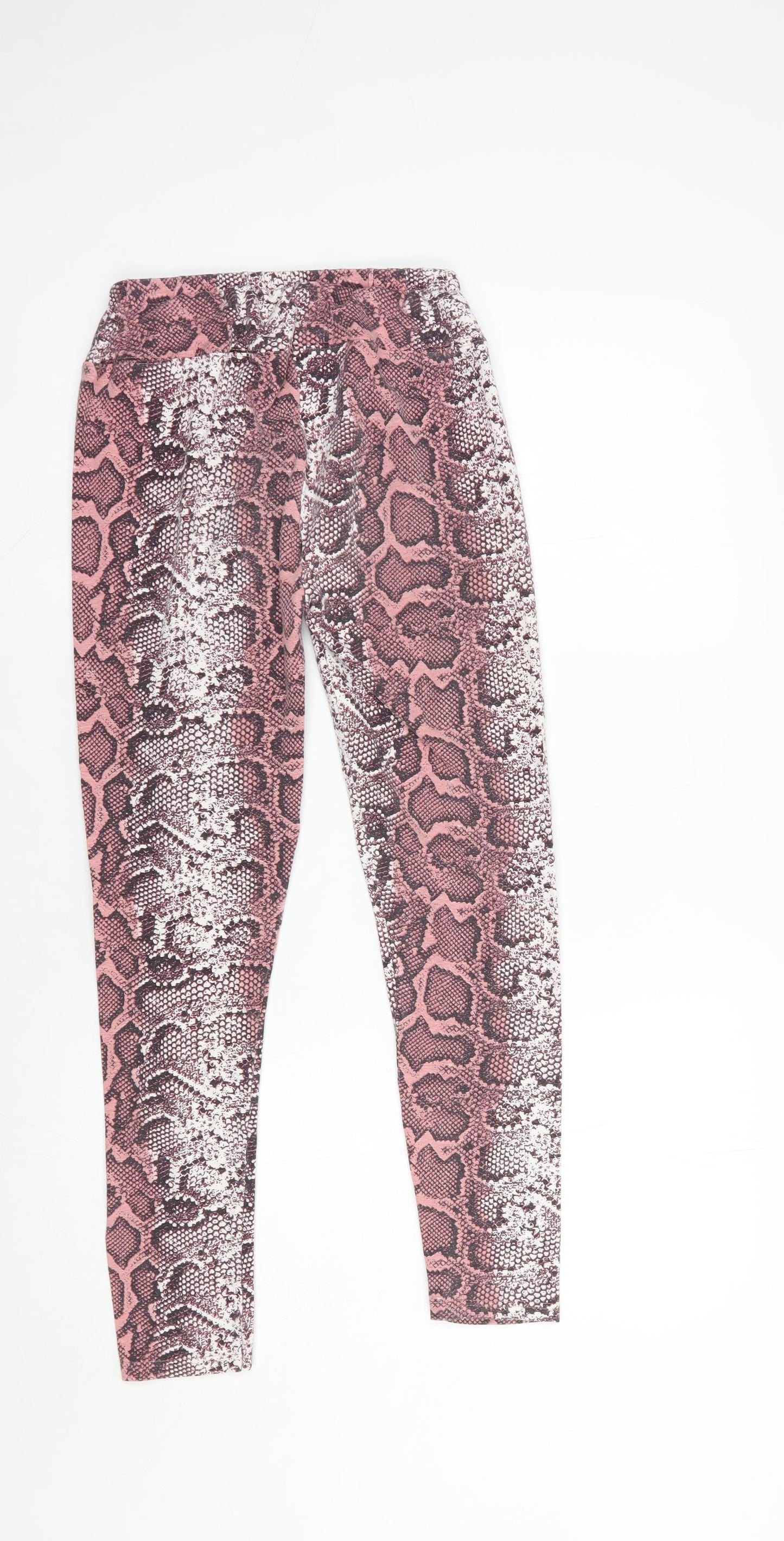 Studio Girls Pink Animal Print Cotton Jogger Trousers Size 14 Years  Regular  - Leggings