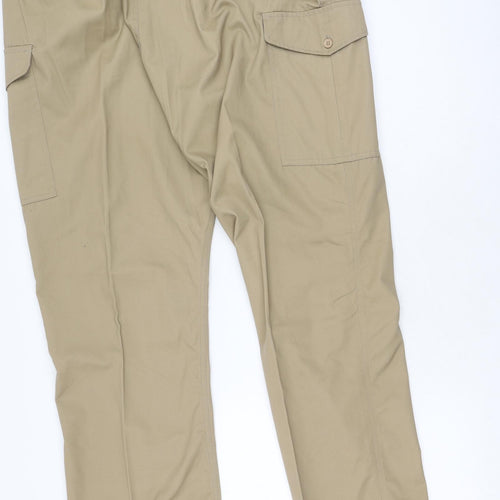 Preworn Mens Brown  Polyester Trousers  Size 42 in L26 in Regular