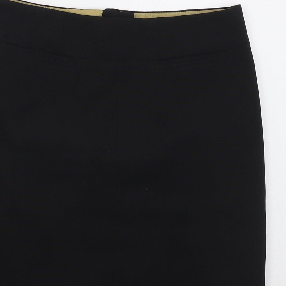 Dorothy Perkins Womens Black  Polyester Mini Skirt Size 8  Regular Zip