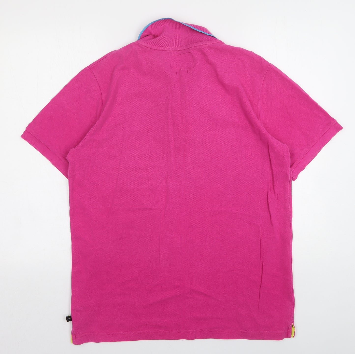 Brookhaven Mens Pink  Cotton  Polo Size L Collared