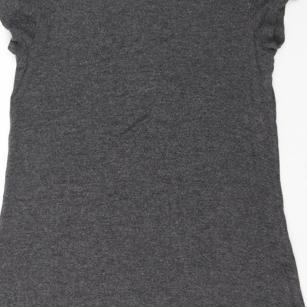Amazon Womens Grey Solid Viscose Top Nightshirt Size S