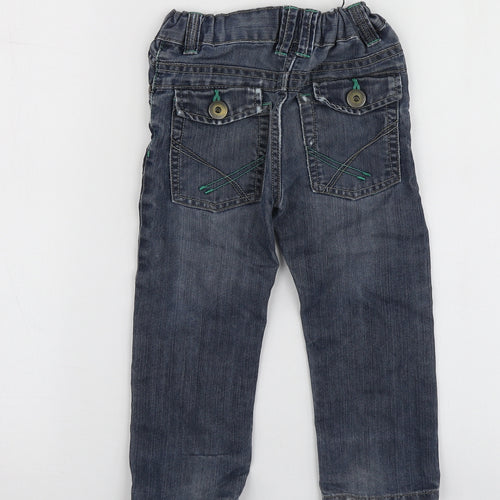 F&F Boys Blue  Cotton Straight Jeans Size 2-3 Years  Regular