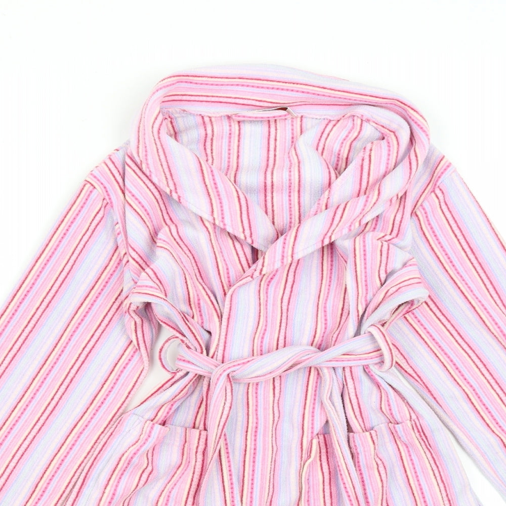 George Girls Pink Striped Polyester Top Gown Size 7-8 Years  Tie