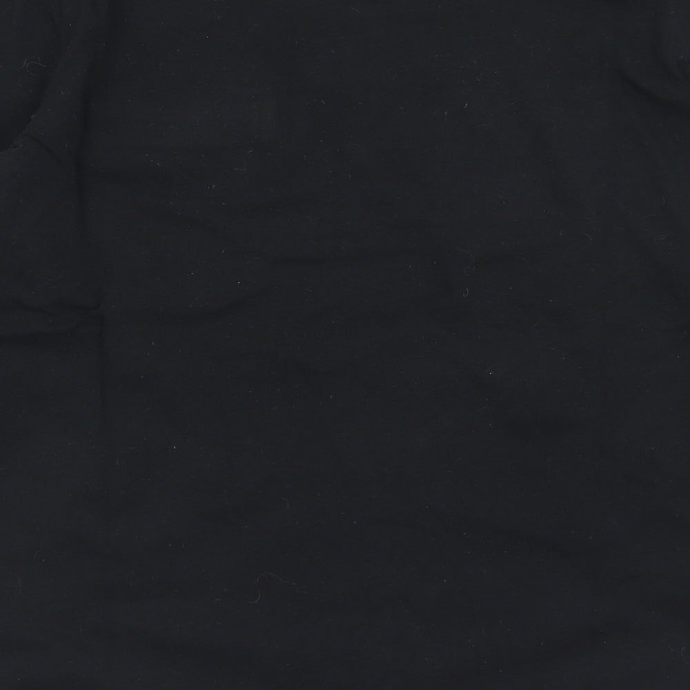 ANNE WEYBURN Womens Black  Cotton Jersey T-Shirt Size 10 Round Neck