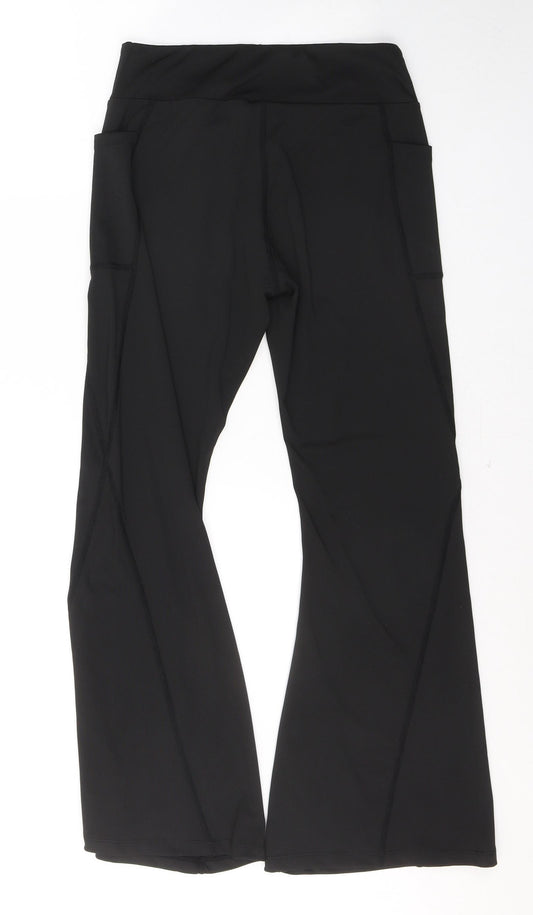 SheIn Womens Black  Polyester Pedal Pusher Trousers Size M L27 in Regular Pullover