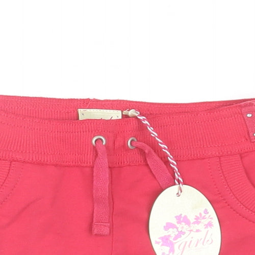 New Look Girls Pink  Cotton Sweat Shorts Size 2-3 Years  Regular Tie
