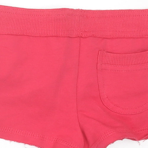 New Look Girls Pink  Cotton Sweat Shorts Size 2-3 Years  Regular Tie